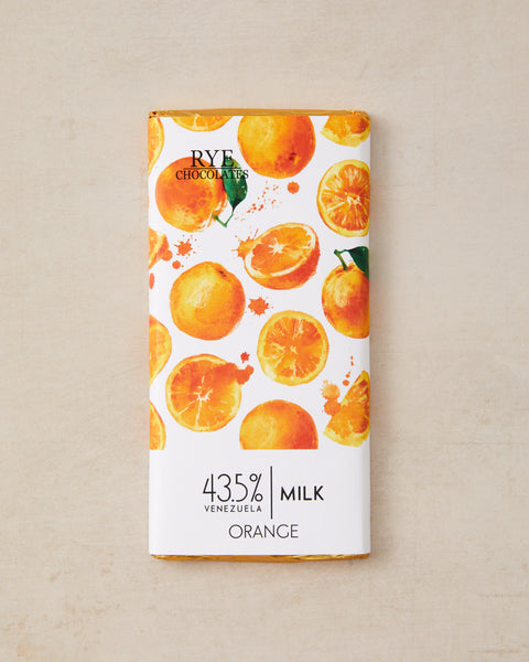Orange Milk Chocolate Bar - 43.5% Venezuelan