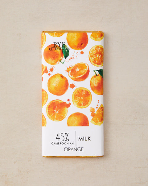 Orange Milk Chocolate Bar - 45% Cameroonian