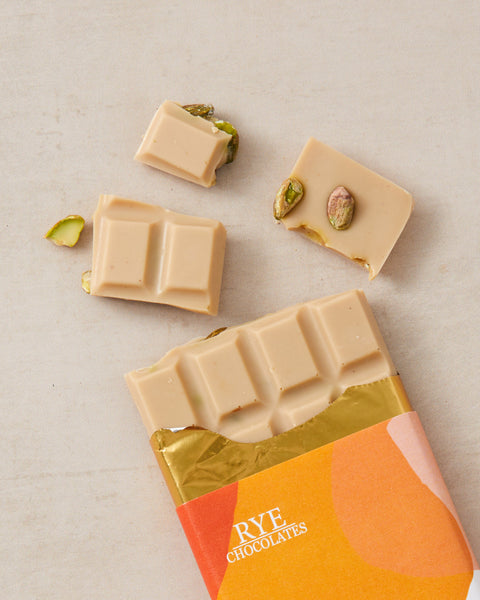 Pistachio White Chocolate Bar - 36% Papua New Guinea