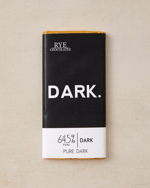 Pure Dark Chocolate Bar - 64.5% Peruvian