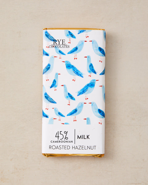 Roasted Hazelnut Milk Chocolate Bar - 45% Cameroonian
