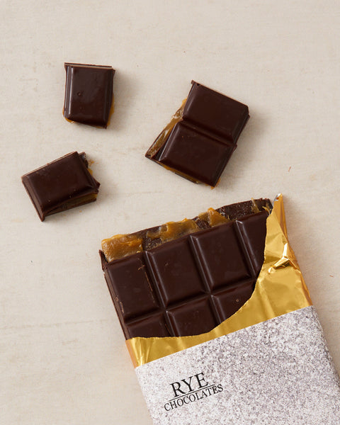 Salted Caramel Dark Chocolate Bar - 72% Ecuadorian