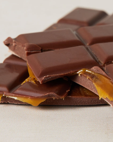 Salted Caramel Dark Chocolate Bar - 72% EcuadorianSalted Caramel Dark Chocolate Bar - 72% Ecuadorian