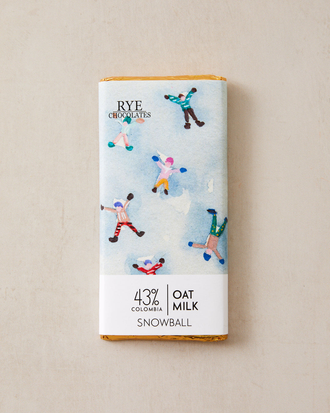 Snowball Oat Milk Chocolate Bar - 43% Colombian – Rye Chocolates