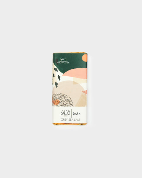 Grey Sea Salt Dark Chocolate Bar - 64.5% Peruvian
