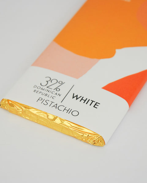 Pistachio White Chocolate Bar - 32% Dominican Republic